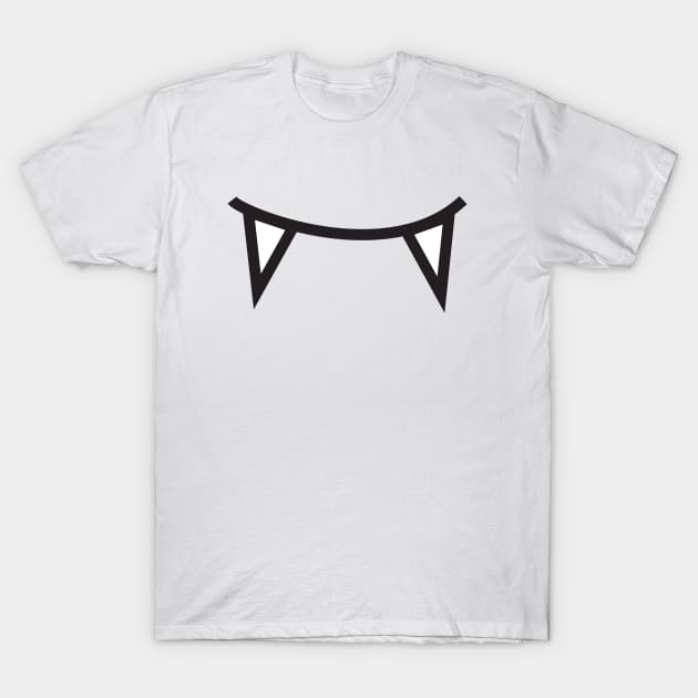 Fang Monster Mouth Vampire Teeth Halloween – Black T-Shirt by KoreDemeter14